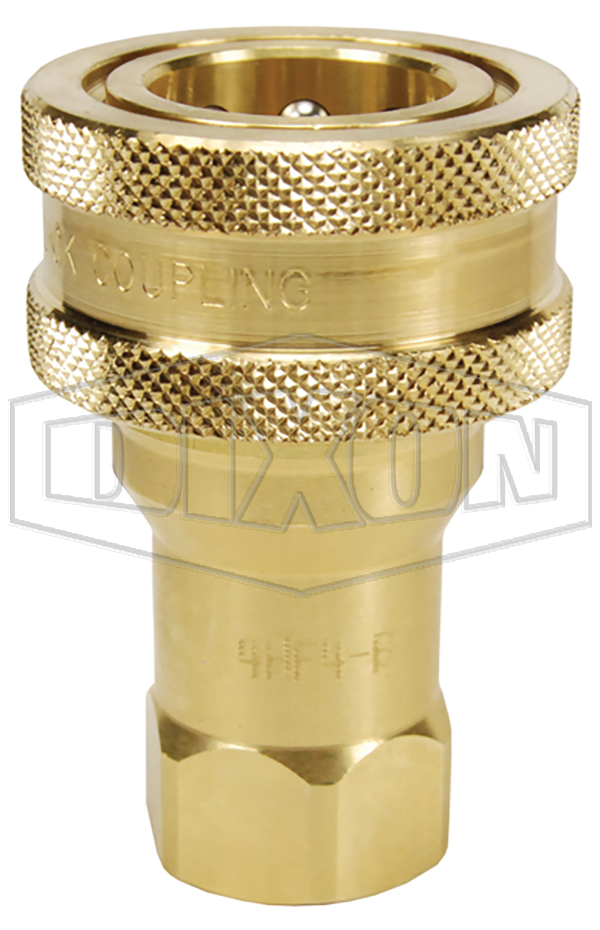 DQC H-Series ISO-B Poppet Valve Female Threaded Coupler
